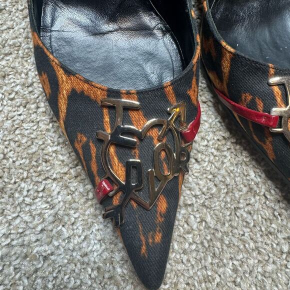 Christian Dior ‘I LOVE DIOR’ LEOPARD PRINT HEELS John Galliano - Good condition! - Picture 5 of 7